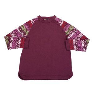 Intialpaca Inti 100% Alpaca Wool Fair Isle Nordic Sweater Womens Medium Peru